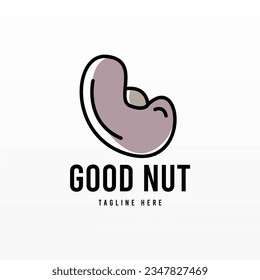 Nut logo design concept template. Food logo design.  Nut logo template