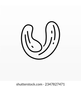 Nut logo design concept template. Food logo design.  Nut logo template