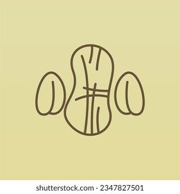 Nut logo design concept template. Food logo design.  Nut logo template