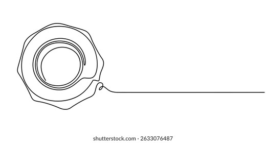 Vetor de desenho de uma linha Nut. Vetor de desenho de linha contínua de noz. Dane-se um único desenho. Linha de contorno de fundo Vetor de noz, ilustração de vetor de linha contínua