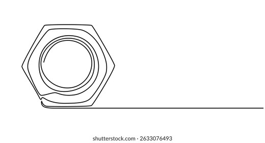 Vetor de desenho de uma linha Nut. Vetor de desenho de linha contínua de noz. Dane-se um único desenho. Linha de contorno de fundo Vetor de noz, ilustração de vetor de linha contínua