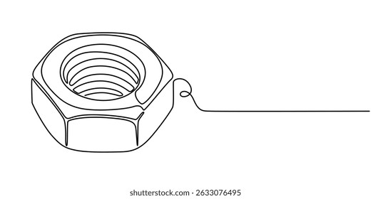 Vetor de desenho de uma linha Nut. Vetor de desenho de linha contínua de noz. Dane-se um único desenho. Linha de contorno de fundo Vetor de noz, ilustração de vetor de linha contínua