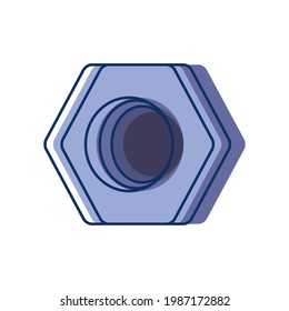 nut for screw tool icon isolated