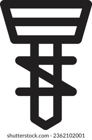 Nut Screw Tool Outline Icon