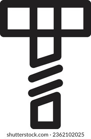 Icono de contorno de la herramienta de tornillo de tuerca