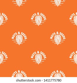 Nut and seed company pattern vector orange for any web design best