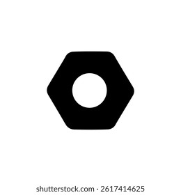 Nut silhouette vector flat illustration design.