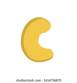 nut simple clip art vector illustration