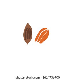 nut simple clip art vector illustration