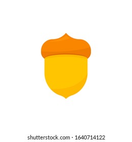 Nut simple icon. Clipart image isolated on white background