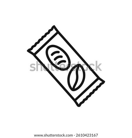 Nut Snack Bar Icon Outline Vector On White Background
