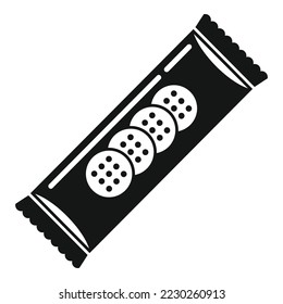 Icono de barra de aperitivos de nuez vector simple. Paquete dulce. Proteína energética