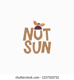 Nut Sun vector logo