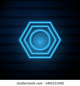 # Nut super icon. Screw symbol.