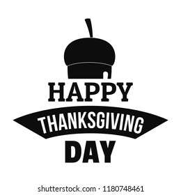 Nut thanksgiving logo. Simple illustration of nut thanksgiving vector logo for web design isolated on white background