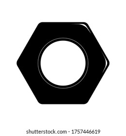 Nut tool vector icon workshop industrial instrument