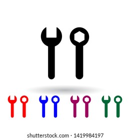 nut tools multi color icon. Elements of engineering set. Simple icon for websites, web design, mobile app, info graphics