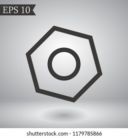 nut vector icon 10 eps