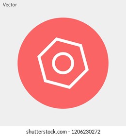 nut vector icon 10 eps