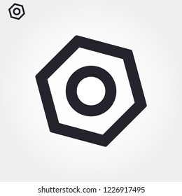 nut vector icon 10 eps