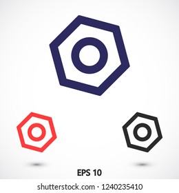 nut vector icon 10 eps