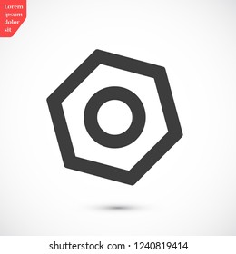 nut vector icon 10 eps