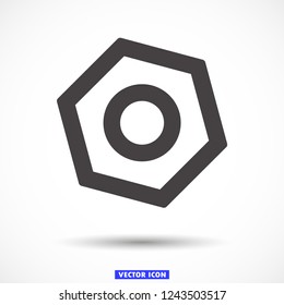 nut vector icon 10 eps