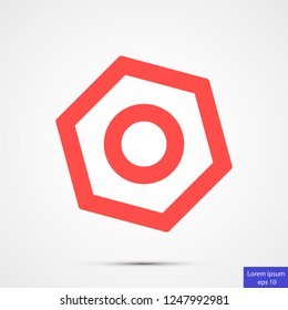 nut vector icon 10 eps