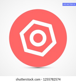 nut vector icon 10 eps