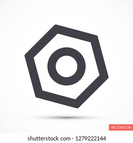 nut vector icon 10 eps