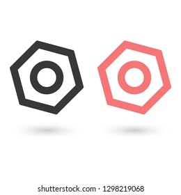 nut vector icon 10 eps