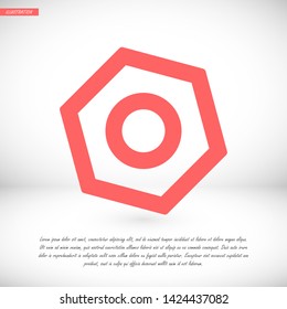 nut vector icon 10 eps , Lorem ipsum Flat design
