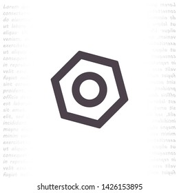 nut vector icon 10 eps , Lorem ipsum Flat design