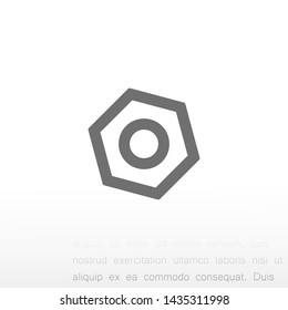 nut vector icon 10 eps , Lorem ipsum Flat design