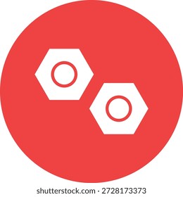 Ilustración de diseño de icono de Vector de tuerca