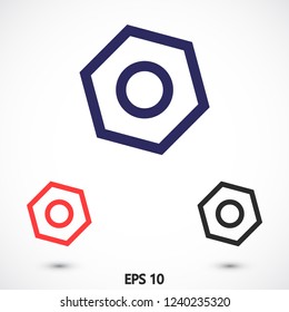 nut vector icon eps10