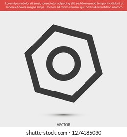 nut vector icon eps10
