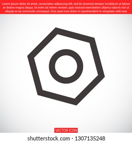 nut vector icon eps10