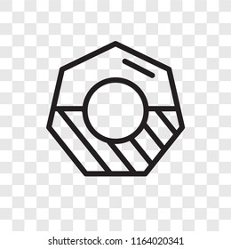 Nut vector icon isolated on transparent background, Nut logo concept