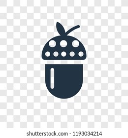 Nut vector icon isolated on transparent background, Nut transparency logo concept