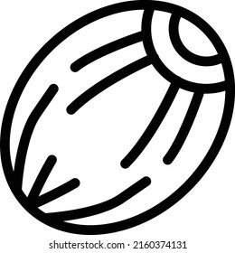 nut  Vector illustration on a transparent background. Premium quality symmbols. Thin line vector icons for concept and graphic design. 
