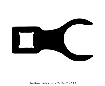 Llave de tuercas silueta vector arte