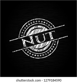 Nut written with chalkboard texture