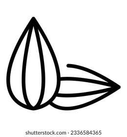 Nut Zink Symbol Umrissvektor. Eisen-Element. Nahrungsvitamin