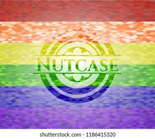 Nutcase lgbt colors emblem 