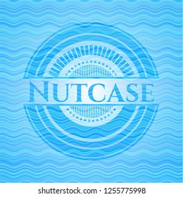 Nutcase sky blue water wave badge.