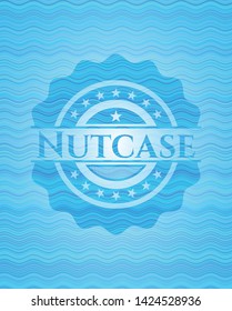 Nutcase water wave badge. Vector Illustration. Detailed.