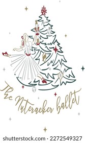 The Nutcracker ballet Design Layout Idea (Editable file) - Vector Illustration