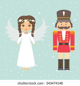 nutcracker and christmas angel