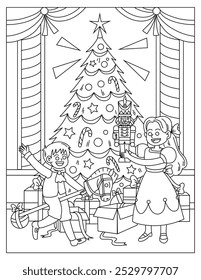 The Nutcracker Christmas Coloring Page